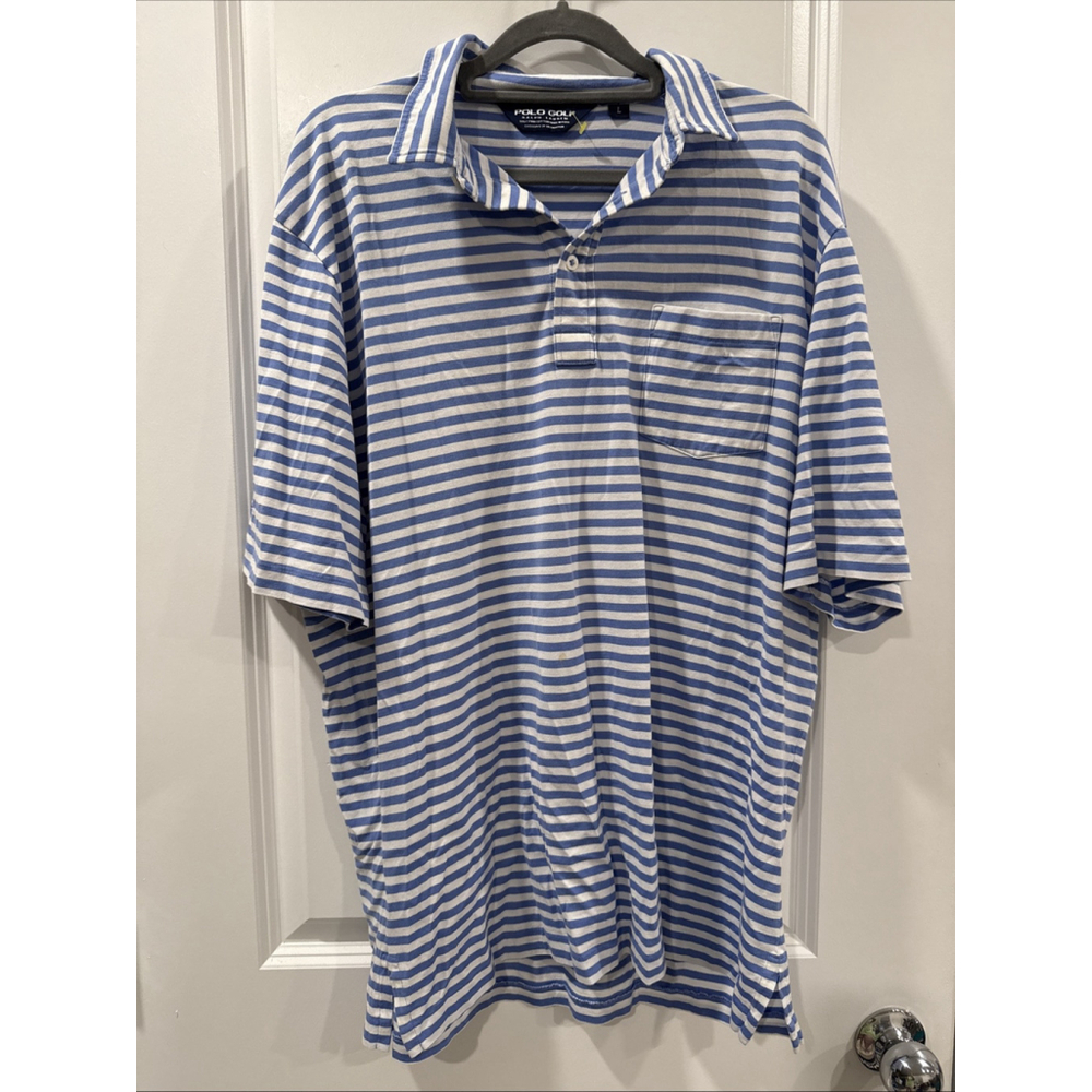 polo ralph lauren Stripe Shirt Sz L Golf